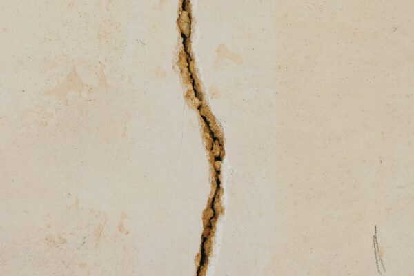A crack in the ground