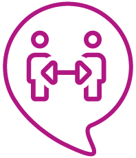 People with arrows icon